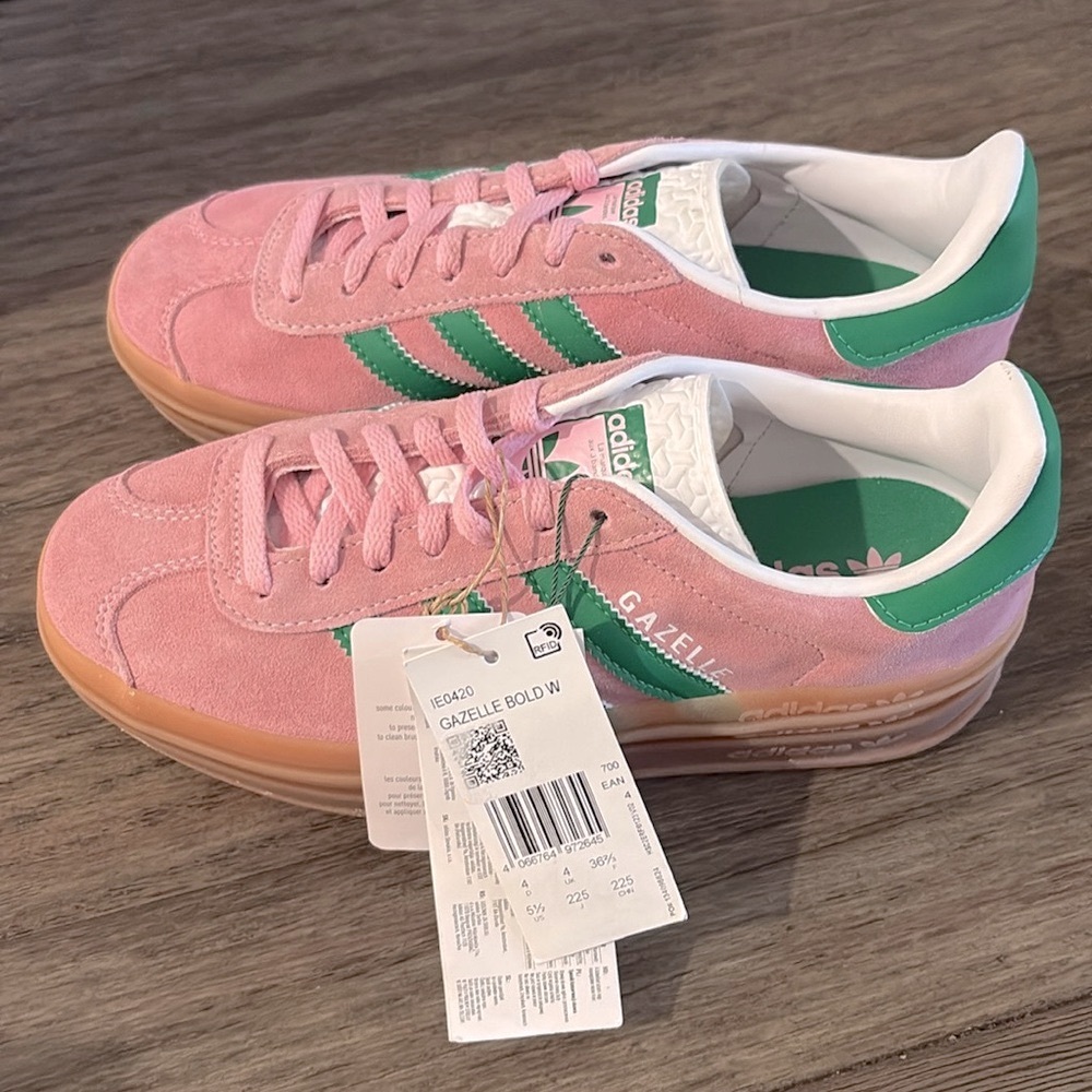 NWT [Adidas] Gazelle Bold Suede Sneakers Tennis Shoes Women’s 5.5 / Men’s 4.5 - Picture 11 of 16